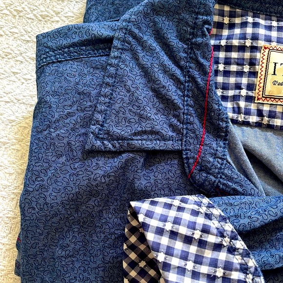 Italia Blue Button-Up Shirt - Picture 2 of 3